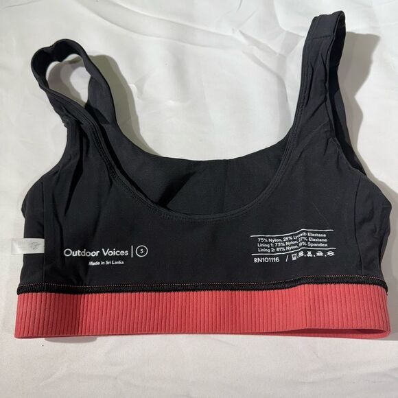 Outdoor Voices Smooth Scoop Black Sports Bra Small - Picture 5 of 6